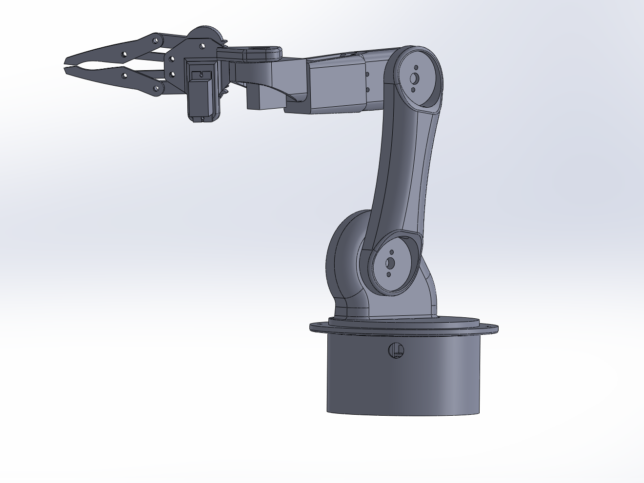Robotic arm gripper mechanism